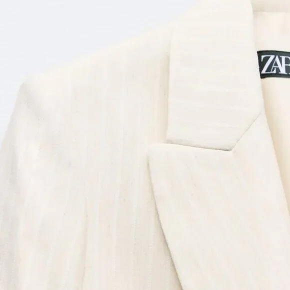 ZARA BLAZER WITH ROLLED-UP SLEEVES - Picture 4 of 8